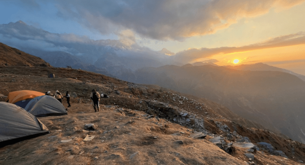 view from triund camp